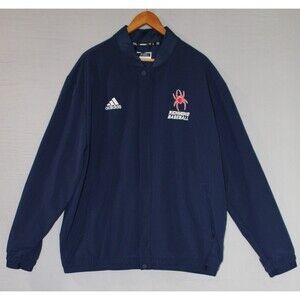 Richmond Spiders ADIDAS Mens XL Blue Full Zip Performance Jacket Player Issued